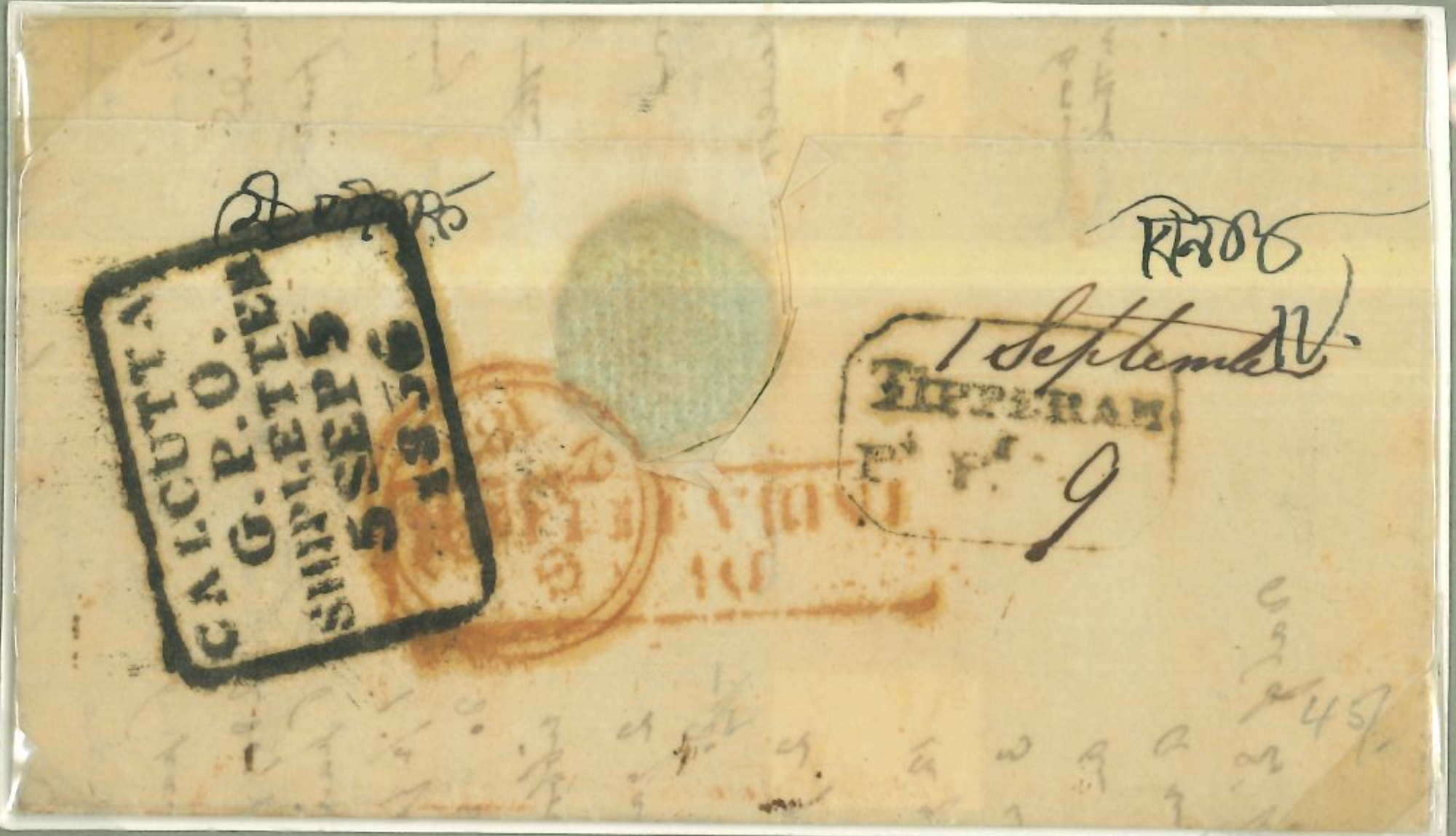 1 September 1836 Tipperah HG 3 pre stamp cover — COV-2692
