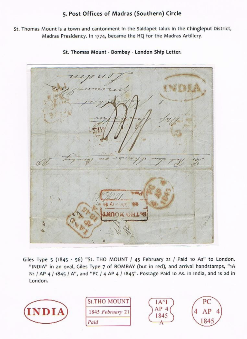 Mount HG 5 pre stamp cover — back (COV-2812)