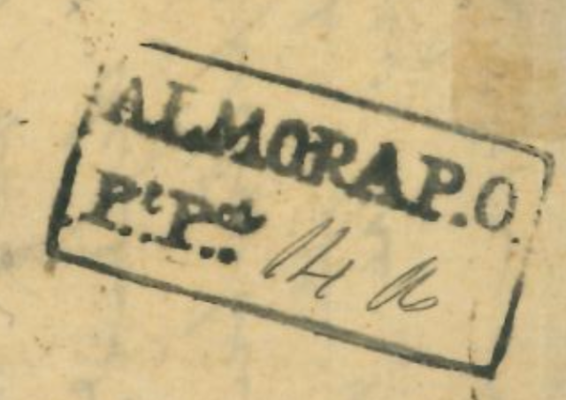 HG 1 handstamp from Almora