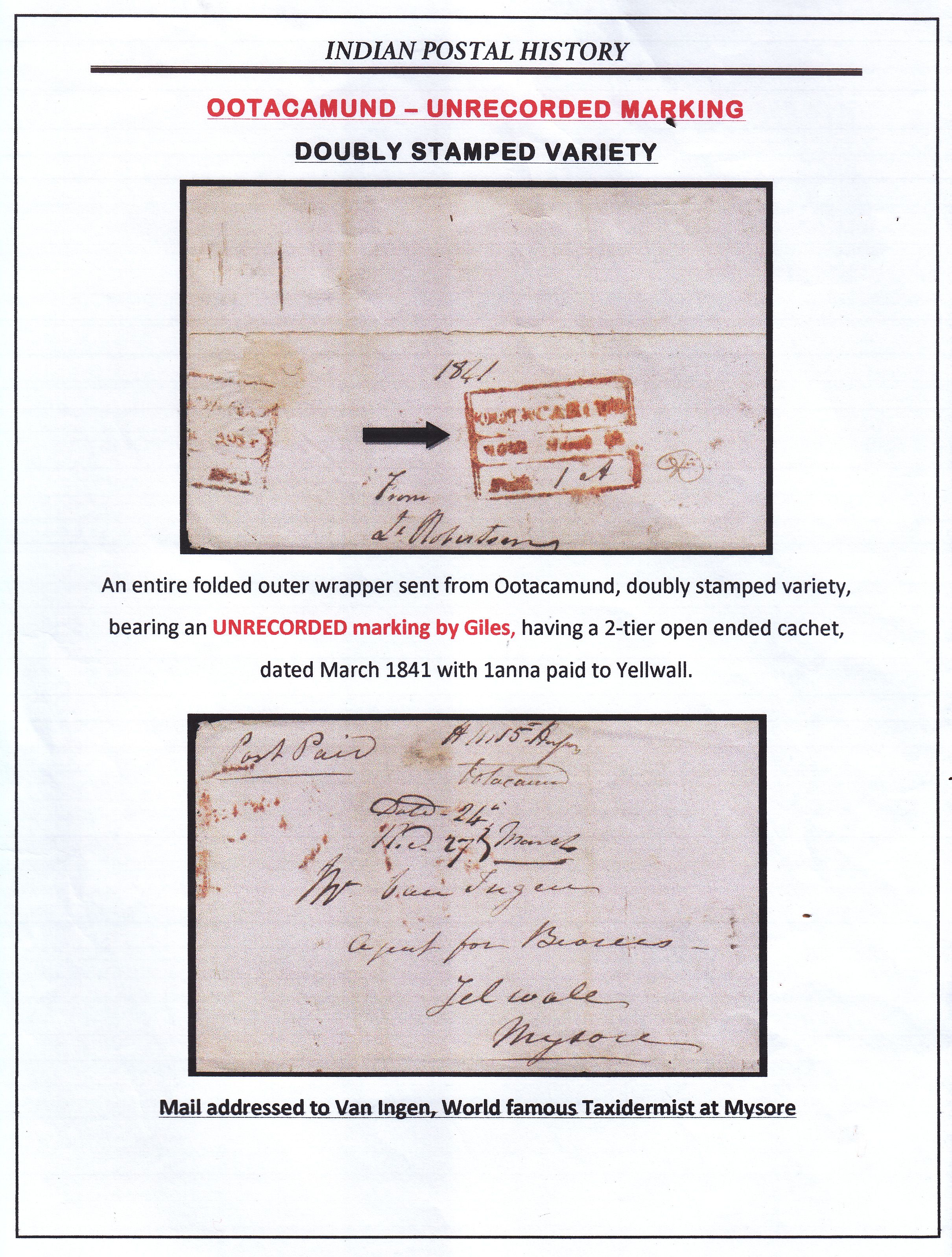 Ootacamund HG 4 pre stamp cover — scan 2 (COV-3750)