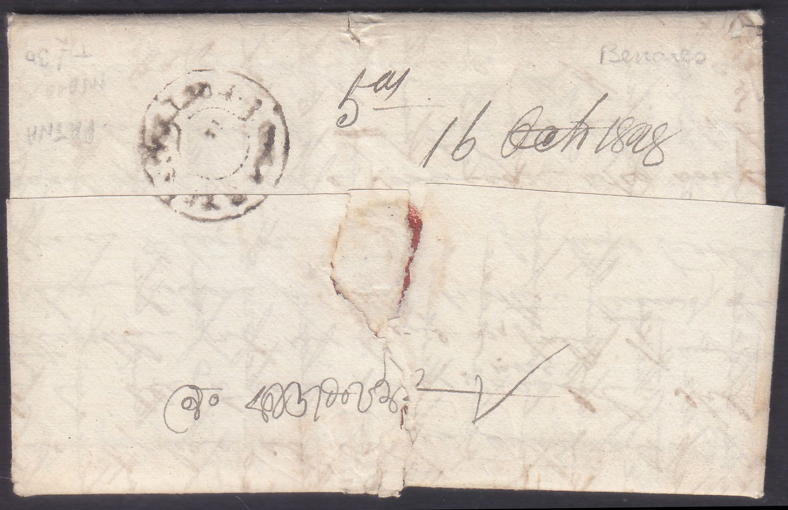 Benares HG 3 pre stamp cover — scan 2 (COV-3758)
