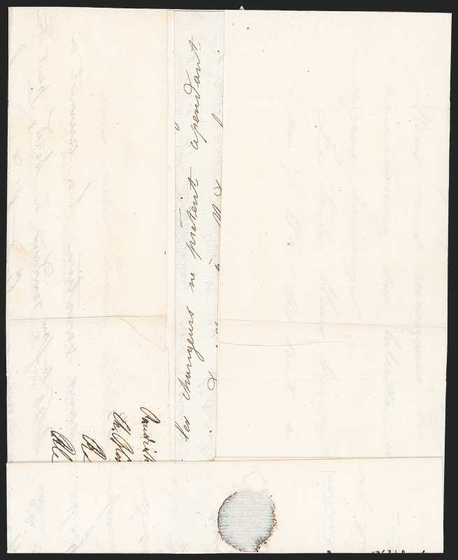 Pondicherry HG 5 pre stamp cover — back (COV-705)