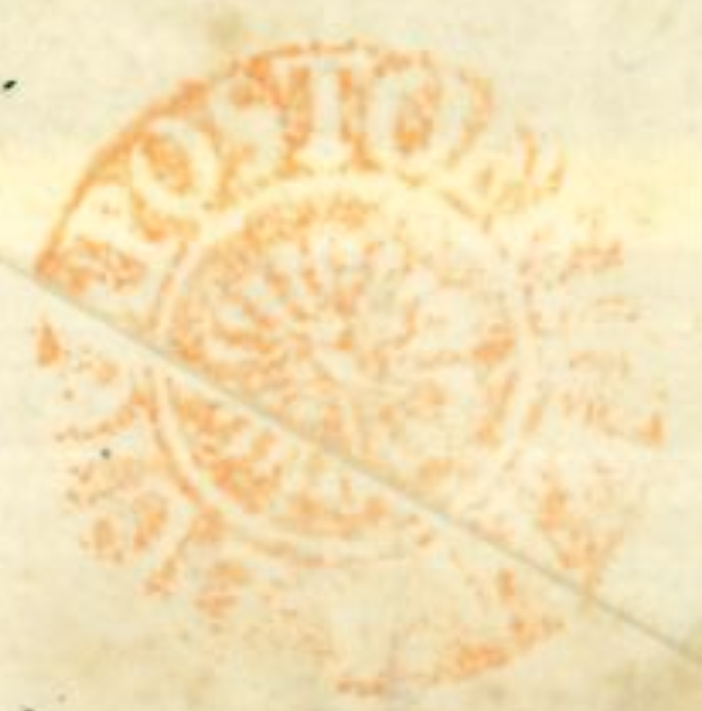 Madura HG 9 — pre-1854 Indian handstamp, 1854, Red (sketch)