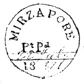 Mirzapore HG 2 — pre-1854 Indian handstamp, 1823–1837, Black (sketch)