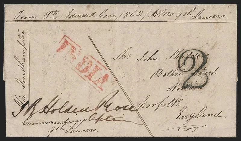 Wuzeerabad HG 4 pre stamp cover — back (COV-511)