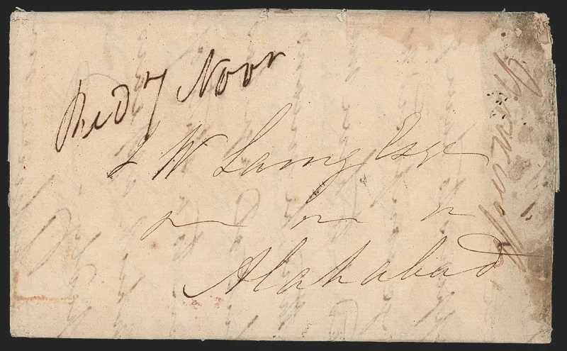 Chupra HG 1 pre stamp cover — back (COV-392)