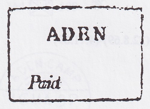 Aden FP 1 — pre-1854 handstamp from Aden