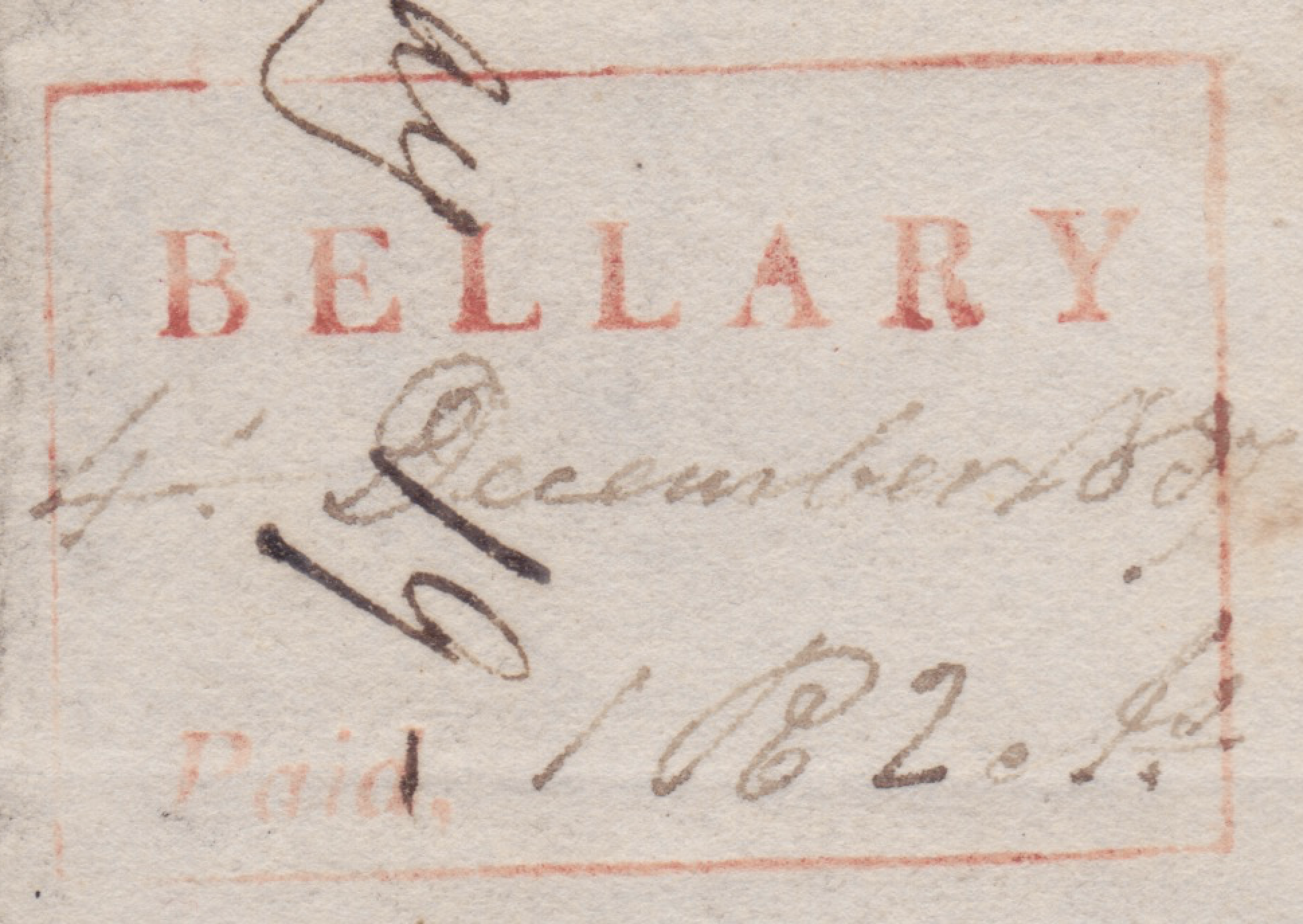 HG 6 handstamp from Bellary