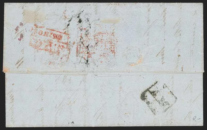 Pondicherry HG 12 pre stamp cover — back (COV-339)