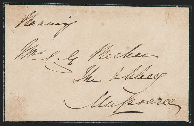 Sultapore HG 1 pre stamp cover — back (COV-693)