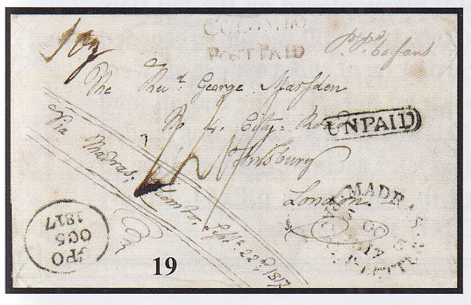 5 October 1817 Madras MX1 pre stamp cover — COV-2100