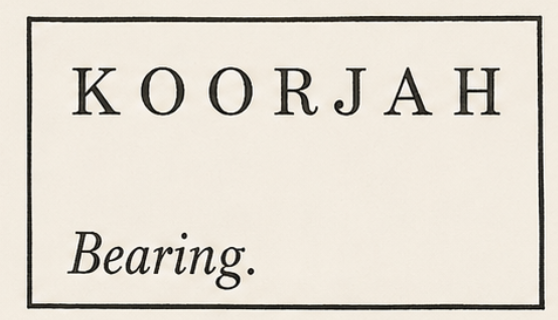 Koorjah HG 1 — pre-1854 Indian handstamp, 1848–1854, Black (sketch)