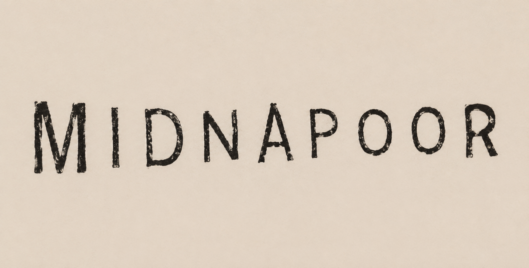 HG 1A handstamp from Midnapore